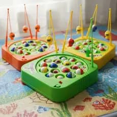 Brinquedo Pega Peixe Infantil Colorido Sortido Diversão Coordenação Mão Olho Crianças