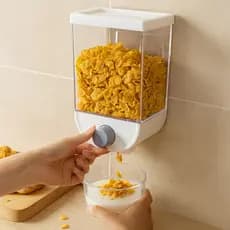 Organizador Suspenso Dispenser Graos 1000ml Ou 1500ml Arroz Feijao Cereais Racao Cafe Farinha Vedacao
