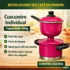 Mini Cuscuzeira Porção Individual Pequena Nordestina de Alumínio 1 Porção