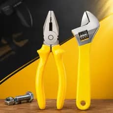 Kit Ferramentas Alicate Universal 7,5 Pol Chave Inglesa Ajustável 8 Pol Profissional Resistente
