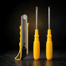 Kit Ferramentas 3 Peças Estilete Chave de Fenda  e Chave Phillips Multiuso Western Profissional