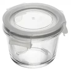 Pote Hermético Pequeno Redondo de Vidro Lyor 130ml com Tampa