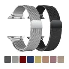 Pulseira Milanese de Aço Inoxidável com Fecho Magnético – Compatível com AppleWatch 38mm/40mm/42mm/44mm e X7/X8/T500/IWO