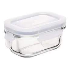 Pote Hermético Pequeno Retangular de Vidro Lyor 120ml com Tampa