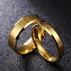 Kit Par Alianças Casamento Noivado Chanfradas