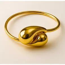 Pulseira Bracelete Aço Inoxidável Dourado