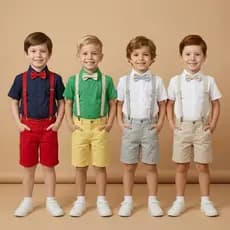Conjunto Menino Infantil Bebê Camisa Bermuda Aniversário Festa Casamento Batizado Culto