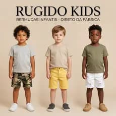 Bermuda Infantil Menino Sarja Casual Ajuste Interno Cintura Bolsos Funcionais Conforto Shopping Férias Escolar
