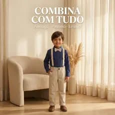 Conjunto Social Infantil Bebê Menino Camisa Manga Longa Calça Pajem Casamento Batizado Festa