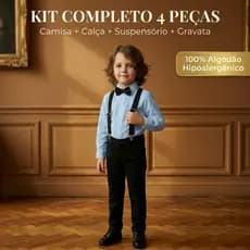 Conjunto Pajem para Meninos Casamento e Batizado Calça Camisa M/L