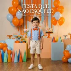 Conjunto Tema Blippi Infantil Menino Bebê Infantil Camisa Bermuda Suspensório Aniversário Festa