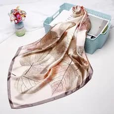 Lenço Feminina Pescoço Echarpe Cetim Scarf Estampas Bolinha Laçinho Laço 90x90cm