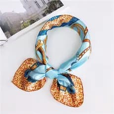 Lenço Feminino Estampado Acetinado Cabelo Bolsa Pescoç 50cmx50cm