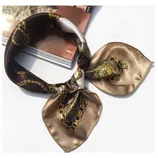 Lenço Feminino Estampado Acetinado Cabelo Bolsa Pescoç 50cmx50cm