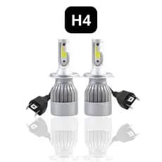 H4 Lâmpada Super Led/ Ultra Led Automotiva Carro 6000k-9600 Lumens Branca Xenon 12A24
