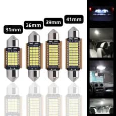 Lâmpada led torpedo Canbus 31mm 36mm 39mm 41mm Não acusa no painel Canceller Alto Brilho e Qualidade Luz Interna Festoon