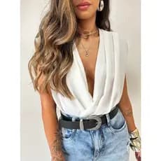 7027Blusa Feminino/Fashion/Elegante/Camiseta/chique/ADDMODA