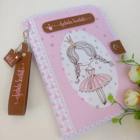 Capa caderneta vacinas/ Porta documentos luxo Bailarina