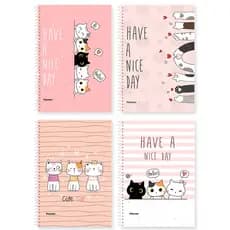 Planner Semanal Pastel Miau - Erudittas Agenda Permanente Datada e não Datada