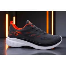 Tenis Masculino Escolar Academia Corrida Original FREEDOM Corrida Caminhada Lançamento EXCLUSIVO CINZA GRAVITE e LARANJA