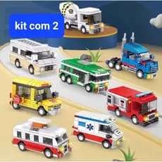 Brinquedo Blocos De Construção  Aviao Tanques Crianças Veículos /Caminhões /Ônibus  Compatível.