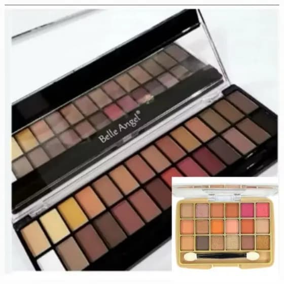 2 Paletas de sombras matte e Colorida 46 cores de sombra belle angel e febella.