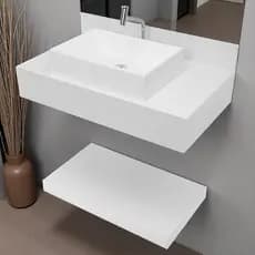 Kit Completo Bancada Cuba Sobreposta Banheiro Gran Artico em Porcelanato