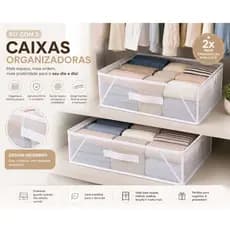 Caixa Organizadora Multiuso Kit 2 Unidades