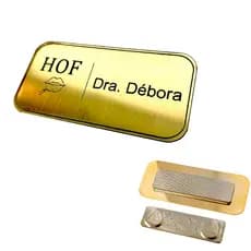 Broche Personalizado em Acrilico espelhado