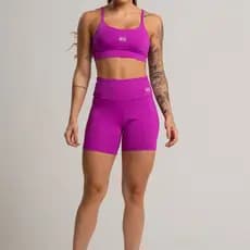 Conjunto Feminino Fitness Básico Poliamida Short e Top Tonic
