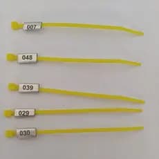 anilhas para aves tipo abraçadeiras com numeração em alumínio pct 5 anilhas.