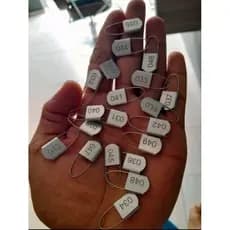 anilhas de alumínio tipo cadeado para frangos pact 20 anilhas.