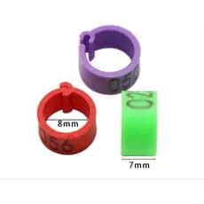 anilha 8mm numerada pct 100 und marcador de aves.