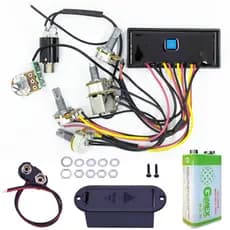 Circuito Para Contra Baixo Pré-amplificador Ativo/Passivo 5 Potenciômetros Com Push Pull para Ativo/Passivo Top