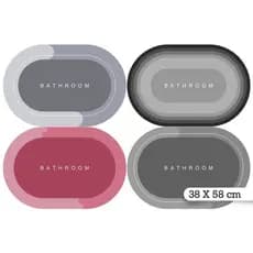 Kit Tapete Banheiro Cozinha Antiaderente Oval Praticidade - Sortida