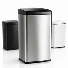 Lixeira Automática 40 ou 50 Litros Sensor Movimento Aço Inox Moderna Prática Cozinha Escritório