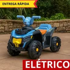 Mini Quadriciclo Elétrico Infantil 6V Bateria Recarregável Motoquinha Criança Passeio Diversão Azul