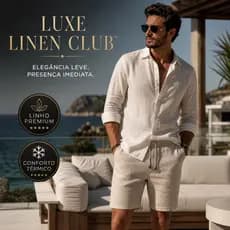 Bermuda Masculina Linho Premium Conforto Leve Verão - Kit com duas