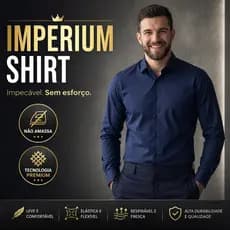 Camisa Social Masculina Anti Amassado Manga Longa Imperium Shirt – Não Precisa Passar, Elegante e Premium.