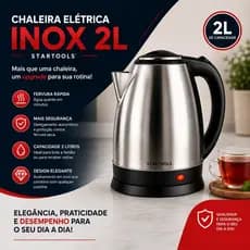 Chaleira Elétrica Inox 2 Litros Bivolt 110 v 220 v para Café Chá Aquecimento Rápido Cafeteira Chá