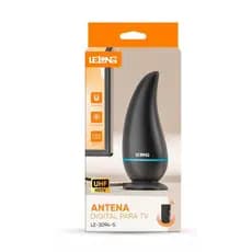 Antena Digital para TV 3m UHF HDTV com Amplificador 10-25 dbi