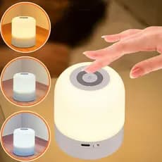 Luminária Led Recarregável Moderna De Mesa Lâmpada Decoração De Quarto Sala Escritório Touch