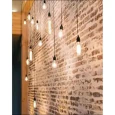 conjunto Kit 5 com lampada e com plug pendentes para decoração iluminação de sala ambiente e festas decorativas