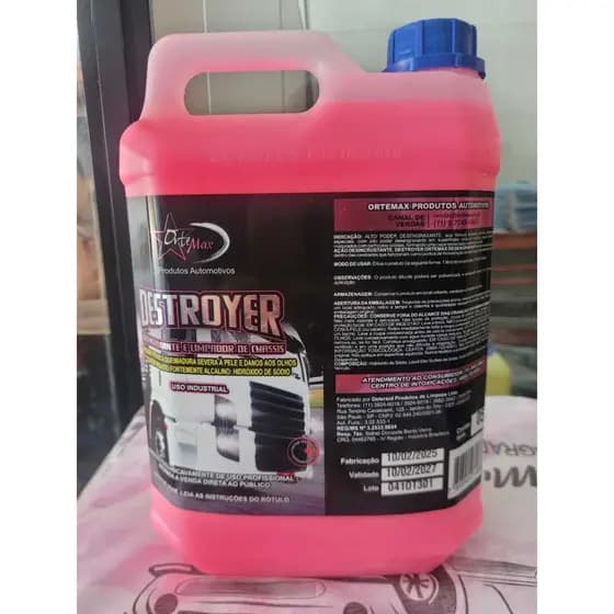 Solupan Desengraxante Destroyer Ortemax Concentrado Automotivo 5 Litros