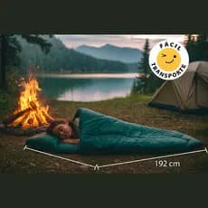 Saco de Dormir Solteiro Térmico Com Zíper FA Maringá Camping Colchonete Pesca Dobrável Portátil Leve