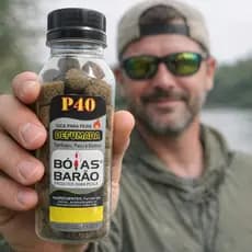 Isca Para Peixe Ração P40 Defumada Bóias Barão Banana Goiaba Bacon Tamba Pacu Pesqueiros Gigantes