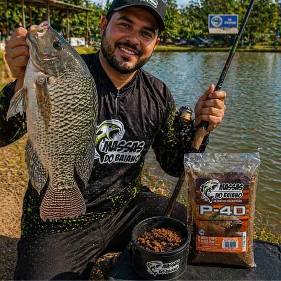 Massa Pesca Do Baiano Tilapia Curimba Pacu Tambaqui Goiaba Banana E Mel Maracuja E Mel P40 Vermelha