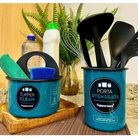 Tupperware Porta Detergente Tupper Clean e Porta Utensílios