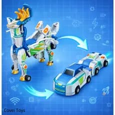 Carrinho De Dinossauro Magnético 2 Em 1 Presente Menino Menina  Dragão Transformável Automática Por Co
