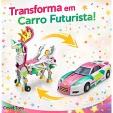 Carrinho De Dinossauro Magnético 2 Em 1 Presente Menino Menina  Dragão Transformável